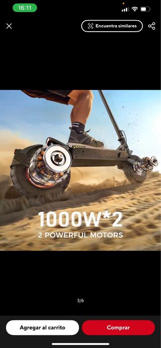 Patinete eléctrico iScooter ix 7 pro dual 2000W