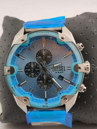 Reloj Diesel Spiked nuevo, turquesa y gris
