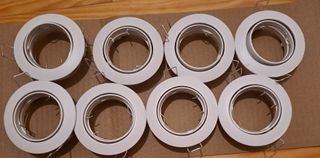 8 Soportes Foco Empotrable Orientable Blanco