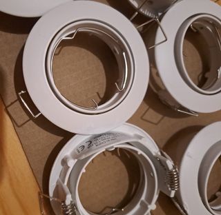 8 Soportes Foco Empotrable Orientable Blanco