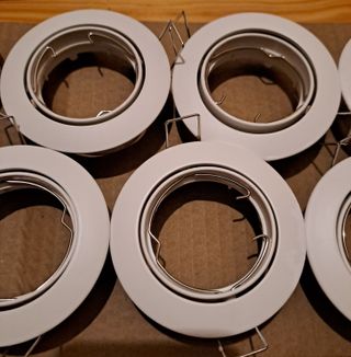 8 Soportes Foco Empotrable Orientable Blanco