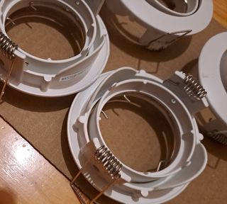 8 Soportes Foco Empotrable Orientable Blanco