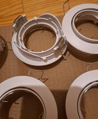 8 Soportes Foco Empotrable Orientable Blanco