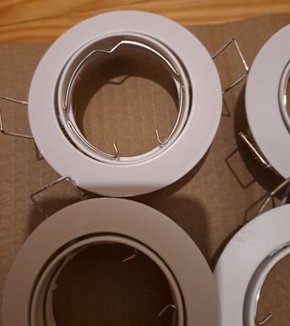 8 Soportes Foco Empotrable Orientable Blanco