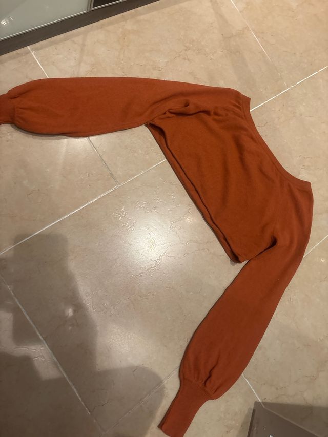 Jersey crop Semicouture talla XS marrón caldera