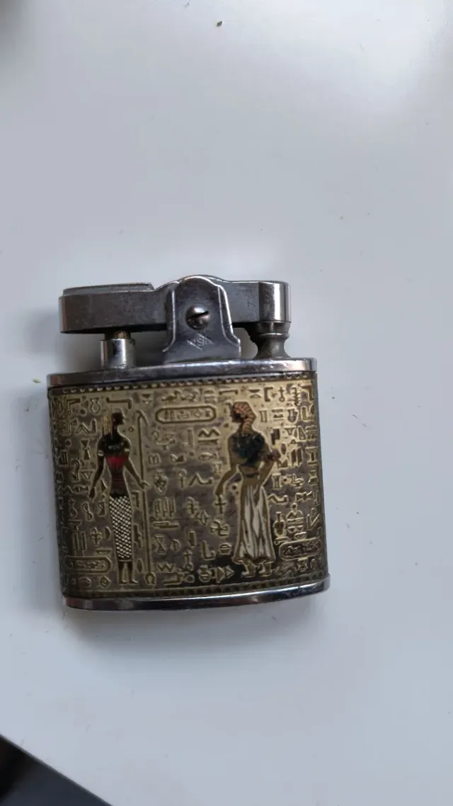 Mechero antiguo Egipto vintage Crown