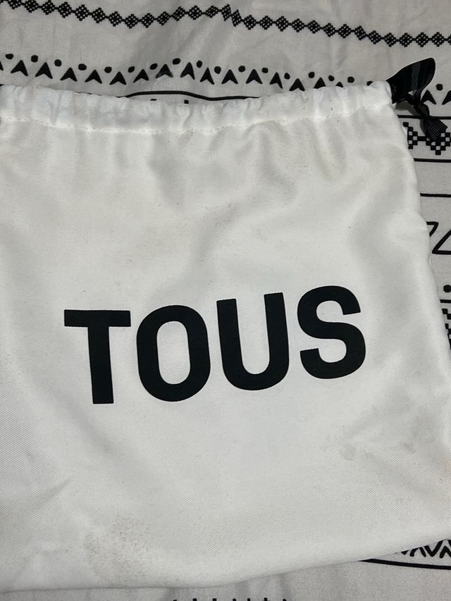 Bolso Tous tela beige multicolor