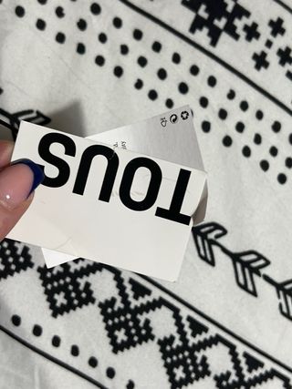 Bolso Tous tela beige multicolor