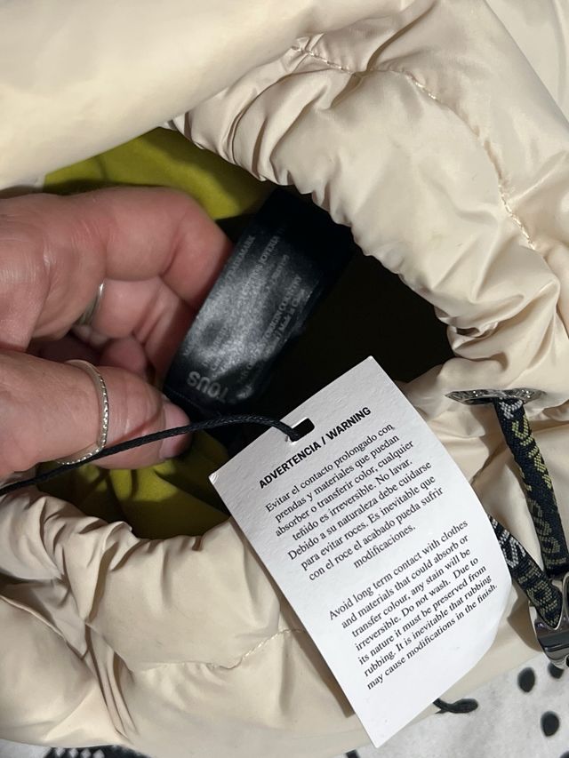 Bolso Tous tela beige multicolor