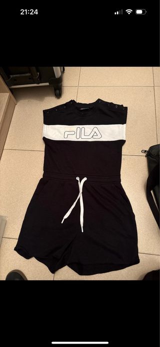 Mono deportivo Fila negro y blanco
