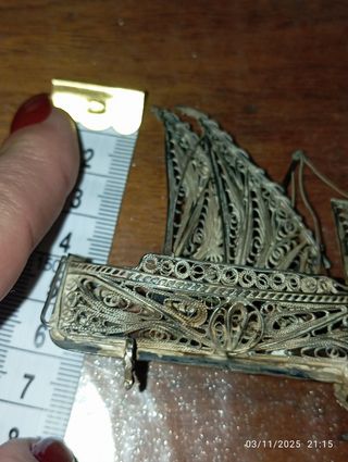 Veliero filigrana argento 925 vintage