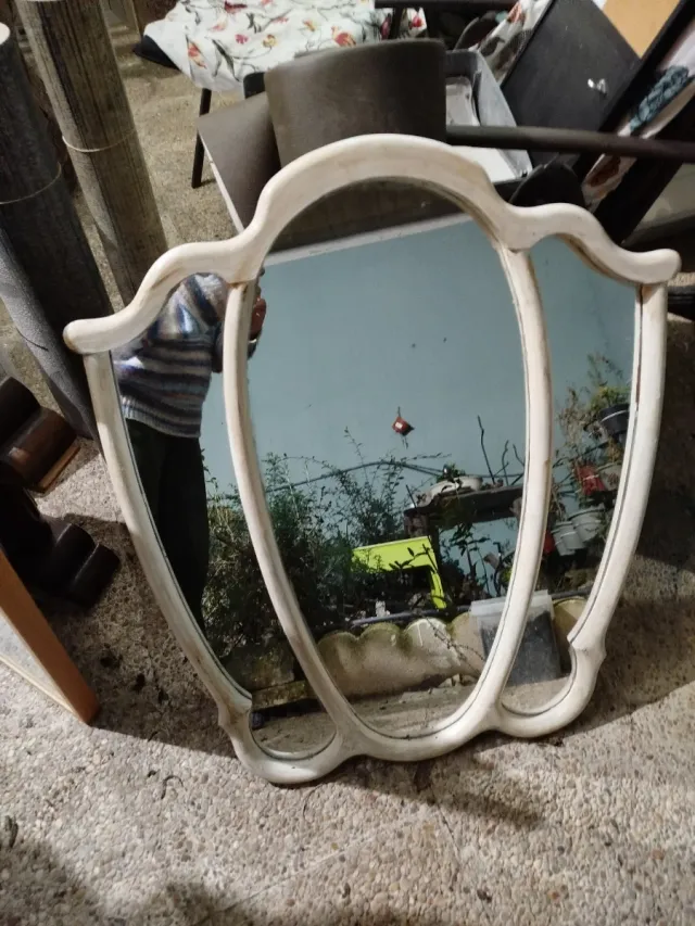 Espejo Ángel Vintage Madera y Cristal