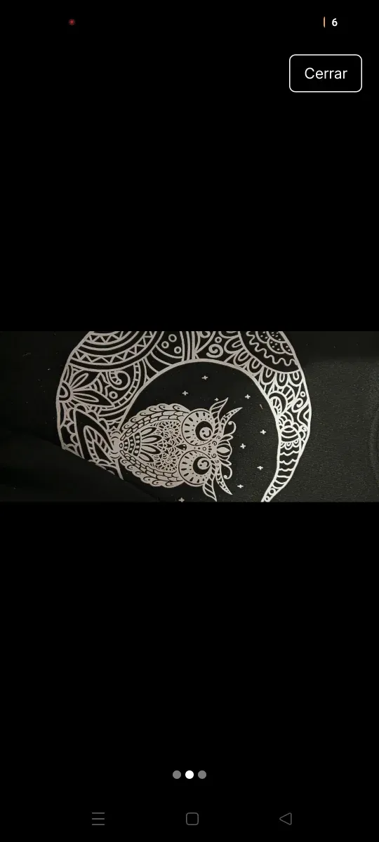 Sudadera negra con estampado de búho y luna