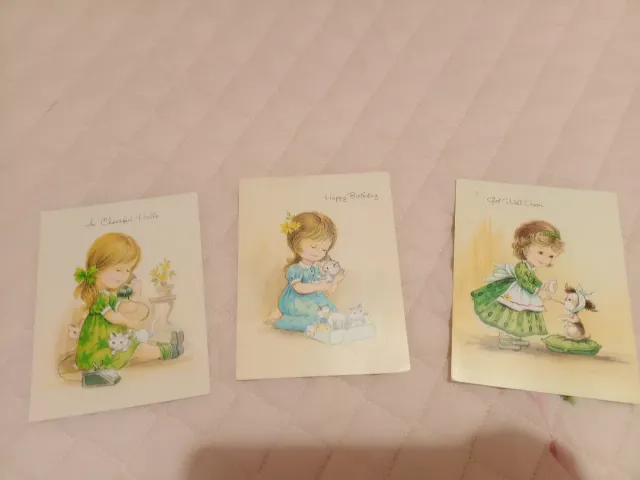 Set 3 cartoline vintage anni '80