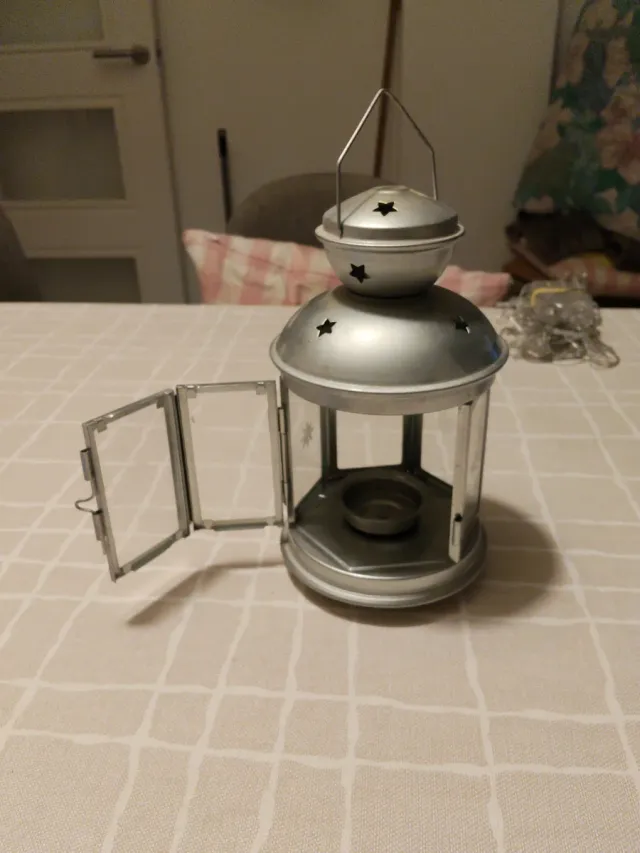 Lunetta in metallo e vetro argentato