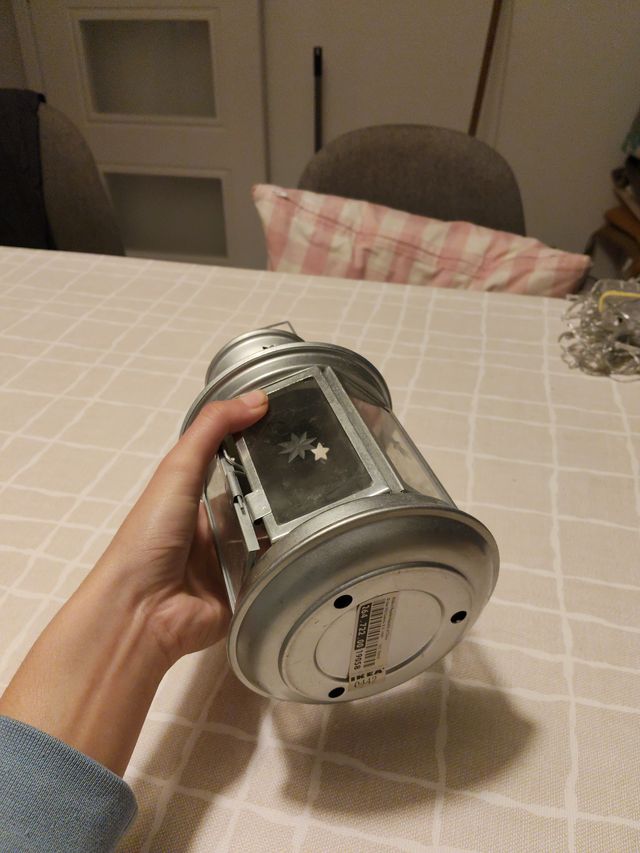 Lunetta in metallo e vetro argentato