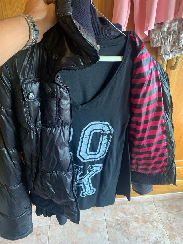 Anorak negro brillante