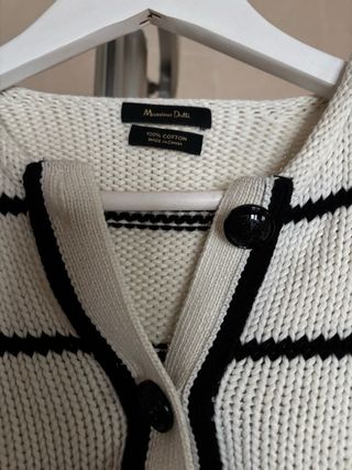 Jersey Massimo Dutti Rayas Blanco y Negro