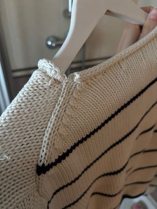 Jersey Massimo Dutti Rayas Blanco y Negro