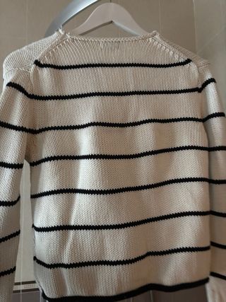 Jersey Massimo Dutti Rayas Blanco y Negro