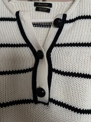 Jersey Massimo Dutti Rayas Blanco y Negro
