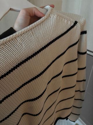 Jersey Massimo Dutti Rayas Blanco y Negro