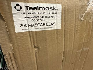 1200 Mascarillas FFP2 NR Hidrófuga Negro