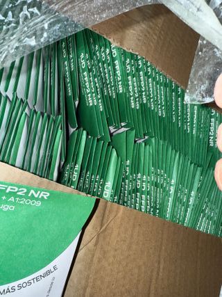 1200 Mascarillas FFP2 NR Hidrófuga Negro