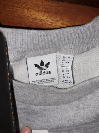 Sudadera Adidas Vintage Gris