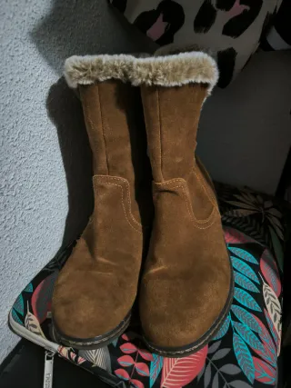 Botas de ante con pelo Talla 39