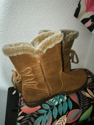 Botas de ante con pelo Talla 39