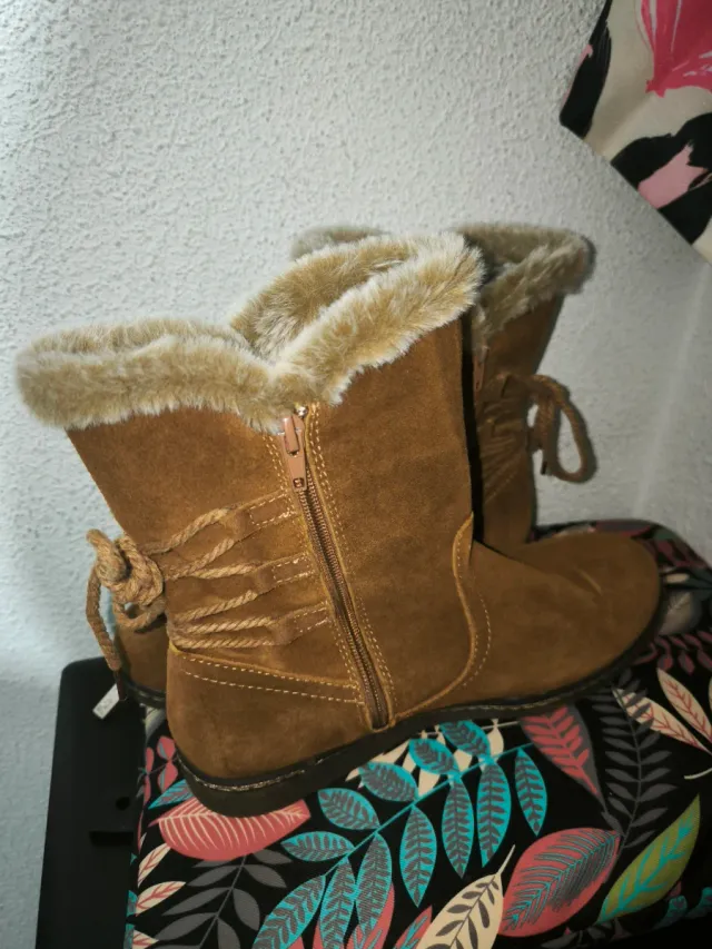 Botas de ante con pelo Talla 39