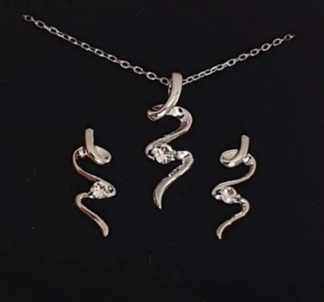 Conjunto ORO BLANCO Y SWAROVSKIS REGALO NAVIDAD.