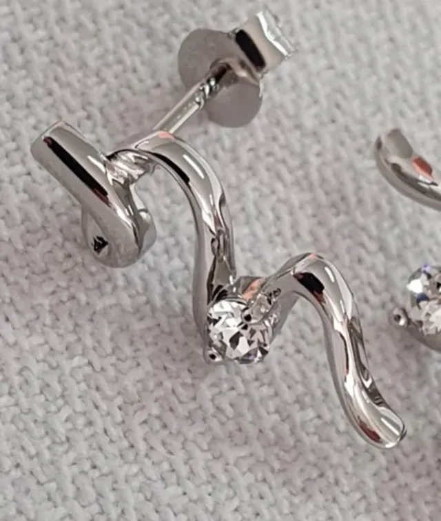 Conjunto ORO BLANCO Y SWAROVSKIS REGALO NAVIDAD.