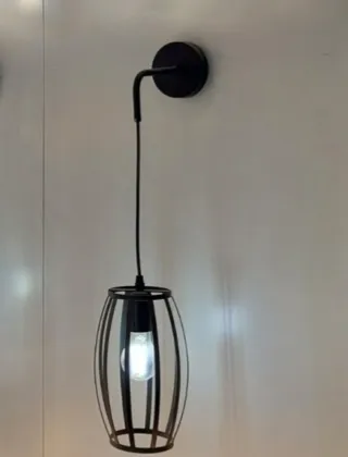 Lampada da parete applique nera