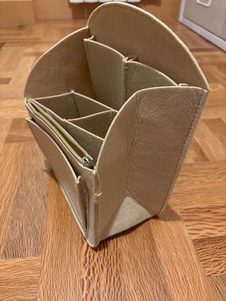 Organizador de bolso fieltro beige