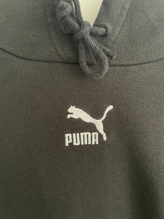 Sudadera Puma Negra y Gris Talla S