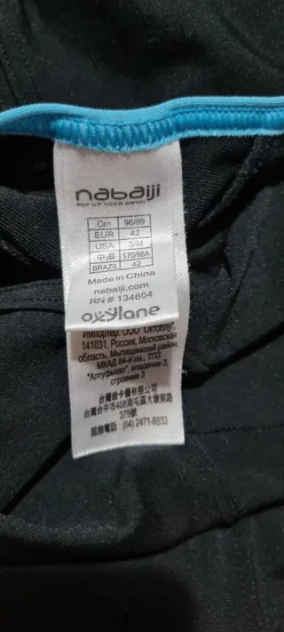 Costume da nuoto Nabaiji nero tg S-M