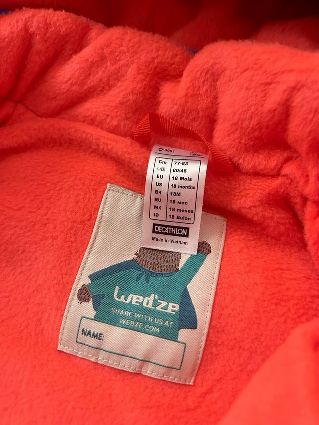 Mono de esquí Wedze azul