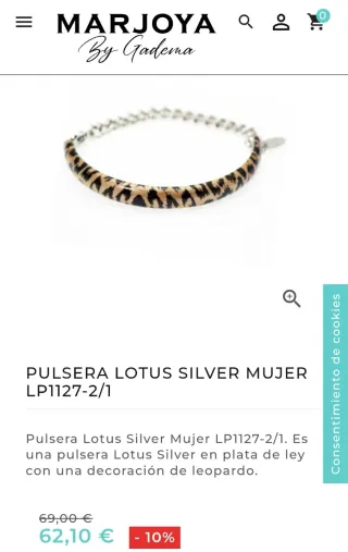 Pulsera Lotus Silver Mujer Leopardo
