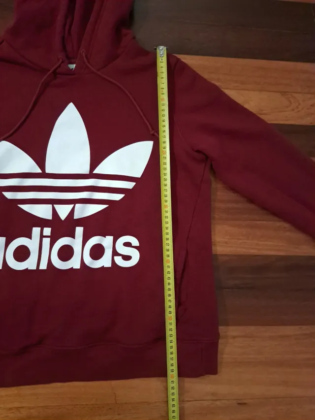 Sudadera Adidas Vintage Roja, burdeos.