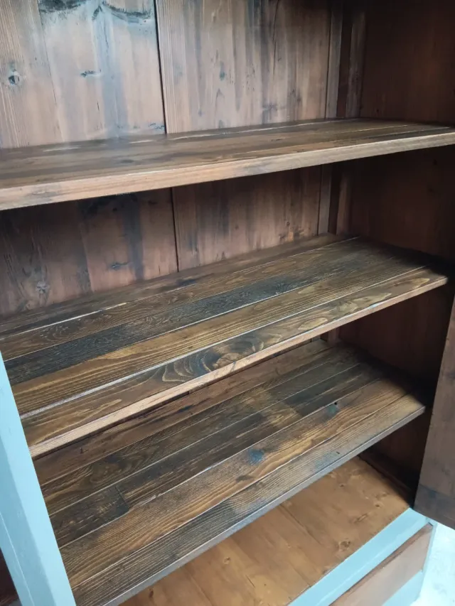 Armadio libreria o dispensa legno e metallo