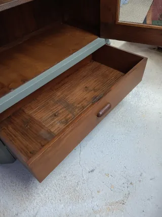 Armadio libreria o dispensa legno e metallo