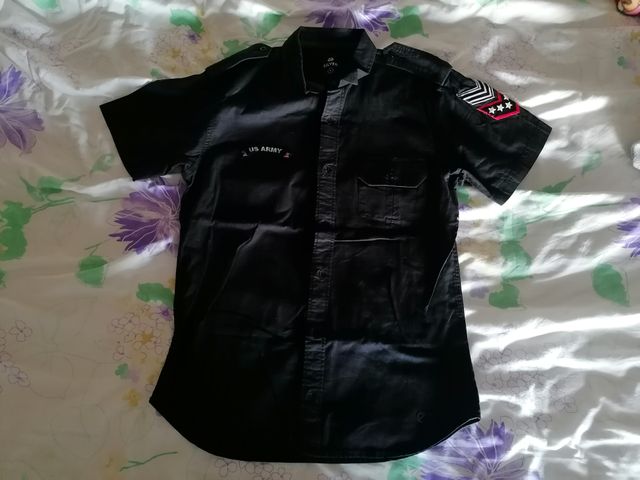 Camisa Negra Silver Talla S