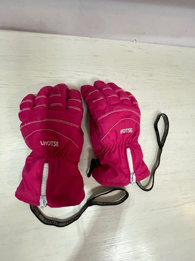 Guantes de Nieve Rosas para Niños