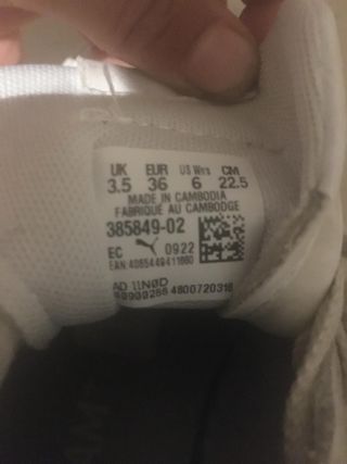 Zapatillas Puma Talla 36 Blancas