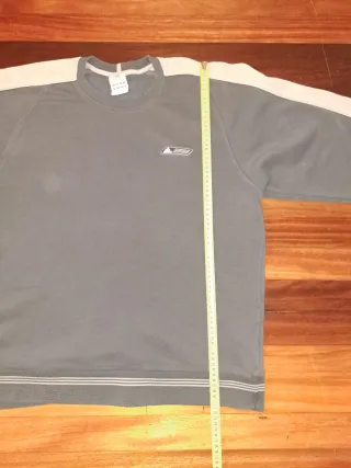 Sudadera Adidas Vintage Gris y Blanca