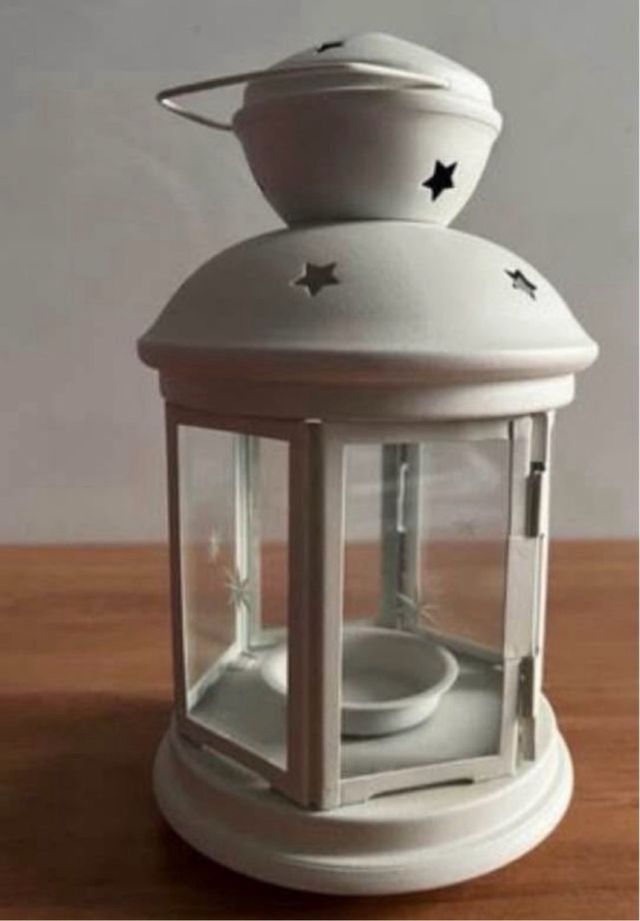 Farolillo y cuenco con vela