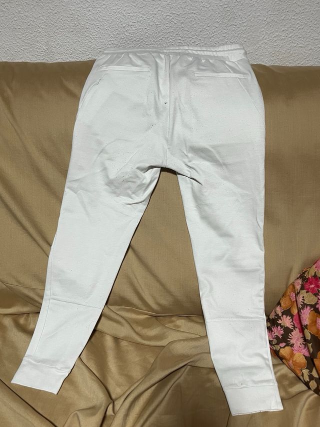 Pantalón de chándal Zara blanco