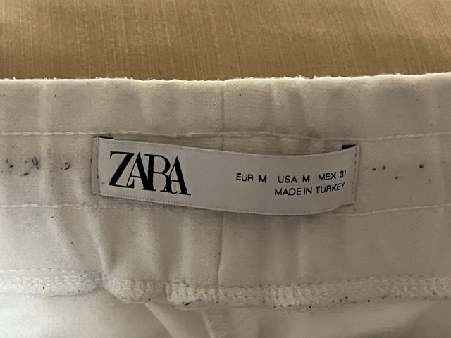 Pantalón de chándal Zara blanco